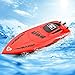 STOTOY Remote Control Boat for Kids/Adults,High Speed Electronic RC Racing Boat for Lakes-Red