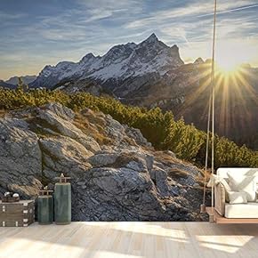 Wall Mural Magnificent Mountain View Removable Wallpaper Wall Sticker for Bedroom Living Room - 66x96 inches