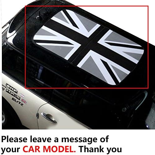 Black Union Jack Sun Roof Decal Sticker Printing New OEM Customized for 2003~Up MINI Cooper