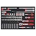 Teng Tools 76 Piece Mixed Drive 6 Point Regular/Shallow, Deep & Impact Foam Socket Set - TTESK77, Silver