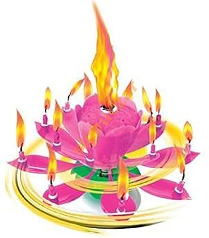 Musik Blumenkerzen rosa Alles Gute zum Geburtstag mit Fontäne und Musik Kerzen Tortendeko Hochzeitsfontäne 14 Kerzen mit der 