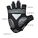 VMFTS Cycling Gloves Gel Pading Fingerless Sporting Glove for Weightlifting Racing Biking Climbing Parkour Running,Black Medium