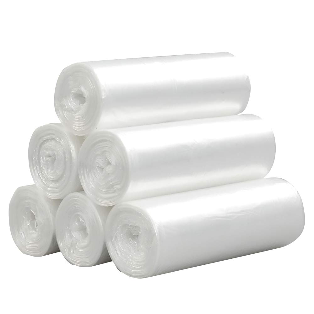 Ponpong 20 Litre Plastic Bin Liners Bags on Roll, 150 Counts