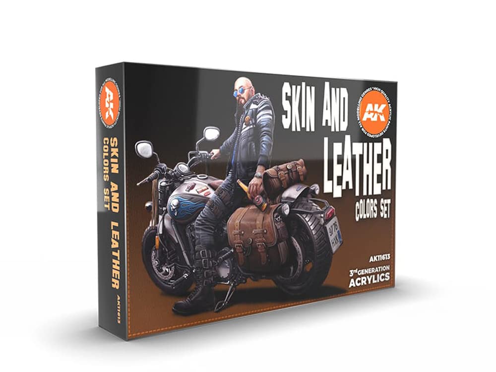 Skin and Leather Colours Set - AK Interactive Acrylic 3g Paints- AK11613