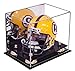 Better Display Cases Acrylic Mini - Miniature Football Helmet (not Full Size) Display Case with Mirror, Gold Risers and Black Base (A003-GR)