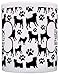 ThisWear Dog Owner Gifts Best Pug Mom Ever Paw Pattern Gift 11oz Ceramic Coffee Mug with Handle Bone Pattern