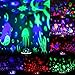Colorful Undersea World/Star Night Light Projector for Kids, Baby Nursery Night Lamp 8 Colors Rotating Lights, Best for Children's Toddler's Gift to Stimulate Curiosity and Imagination Black