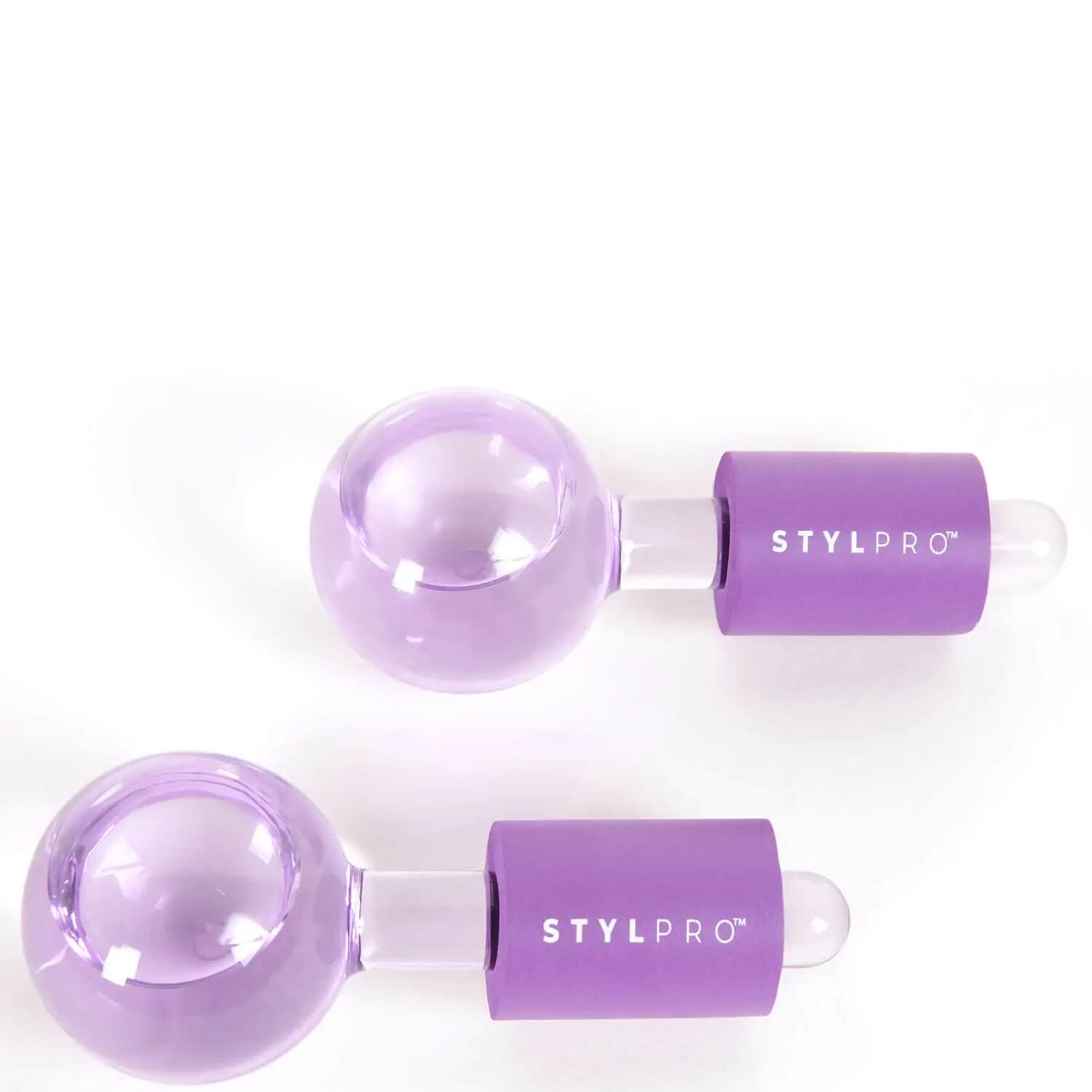 STYLPRO Facial Ice Globes | Cryotherapy | Ice Roller for Face and Eyes | Reduce Puffiness and Pores | Firm Skin | Facial Massage | Anti-Freeze Liquid Inside | Enhance Circulation | Brighter Complexion