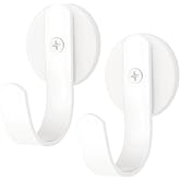 HOMEBROS Magnetic Wreath Hanger for Metal Front Door, Fridge, White, 2 Pcs | Strong Magnet, Rubber Coated, Matte Finish, Compact Size, Suits for Wreaths, Signs, Keys, Oven Mitts, Aprons, Spoons, Towels