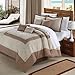 Chic Home Seashell 8-PieceComforter Set, Taupe Queen