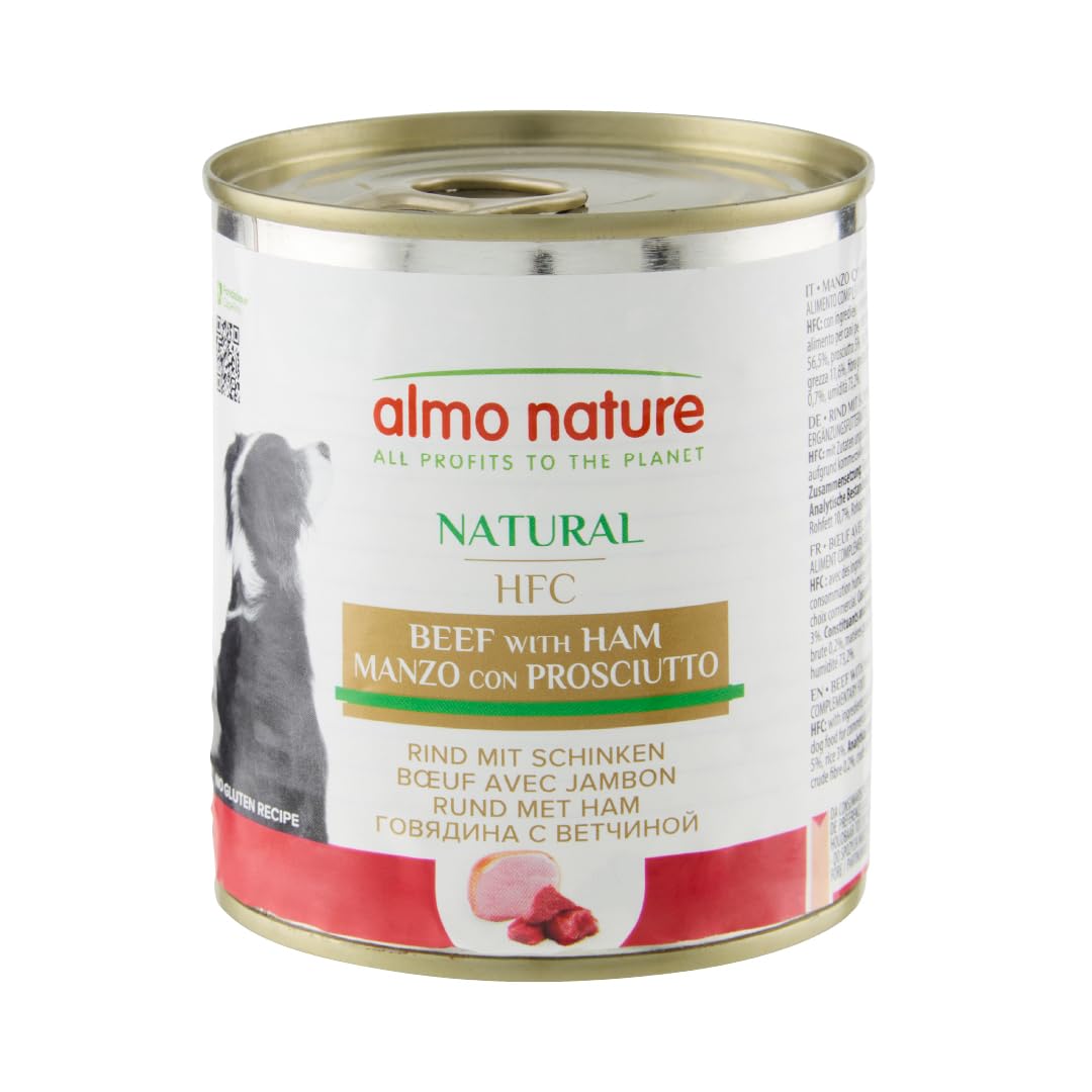 Almo Nature HFC Cuisine - Beef and Ham - Wet Dog Food (Pack of 12 x 280g tins)