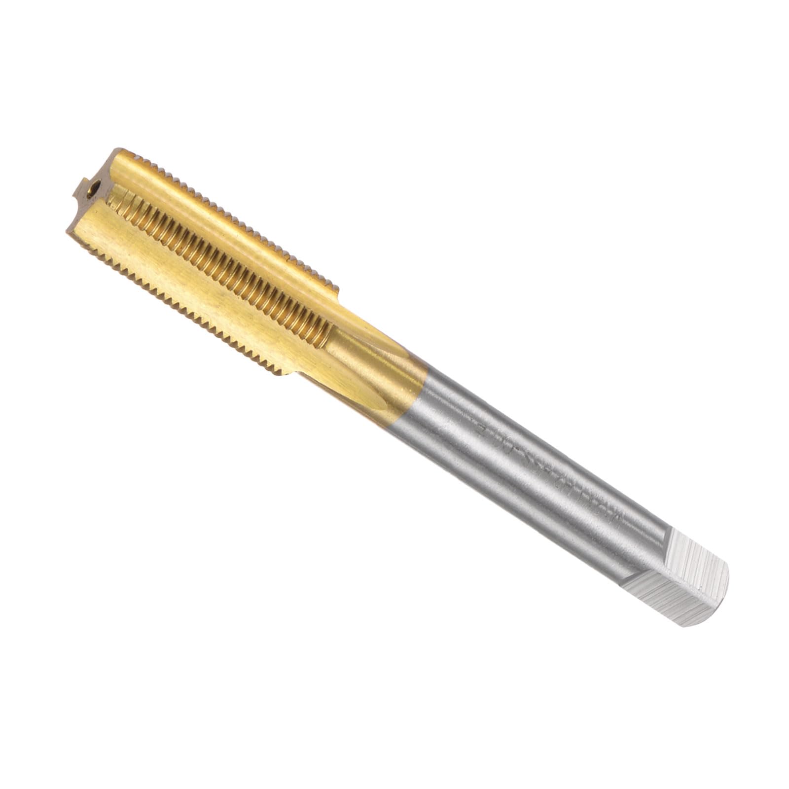 CoCud Straight Flute Taps, M12 x 1 Thread Size, Titanium Cobalt High Speed Steel Metric Left Hand Threading Tools - (Applications: for Aluminum Stainless Steel Bronze Plastics)