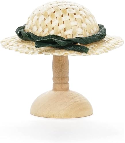 1:12 Scale Accessory Melody Jane Dollhouse Pink Hat With Feather & Bow - 1:12 Scale Milliner Shop Accessory Candle Warmers