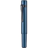 HONG DIAN M2 Black Forest Mini Rollerball Pen, Fine Point 0.5mm, Sleek Aluminium Pocket Pen with Black Ink Refill, Ideal for Travel & Signature (Midnight Blue)