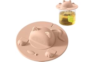 Tea Bag Holder for Mug,Dishwasher Safe Mug Lid | Silicone Cup Covers | for Adults Drinkers Milk Teabag Beverage Desktop Trave