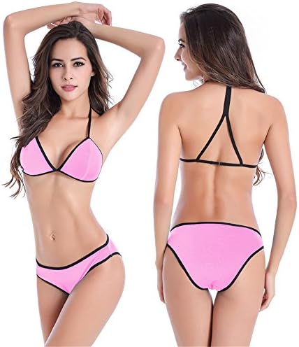 2017 Summer Beach Solid Color Sexy Push Up Bikinis Cheap Bikini Set For Women Bathing Suit New Design Swimsuit DM069 Pink