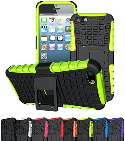 iPhone SE Case, iPhone 5S Case, Viodolge [Shockproof] Hybrid Tough Rugged Dual Layer Protective Case Cover with Kickstand for Apple iPhone SE / 5S / 5 (green)