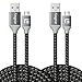 Fasgear Micro USB 2.0 Cable 2 Pack 10ft 2.4A Fast Charging Android Phone Charger Cord Braided Micro-B 2.0 Cable Compatible for PS4 X-Box One Controller/Sam-Sung S6/Fire TV Stick/Kindle/Webcam (Black)