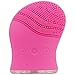 Facial Cleansing Brush and Massager,Silicone Facial Scrubber Deep Cleansing Dirt and Exfoliating by Dr.HeiZ(Rose Red)