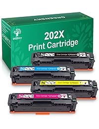 GREENSKY - Cartucho de tóner compatible con HP 202X CF500X 202A CF500A HP M281fdw M254dw para impresora Color Laserjet Pro MFP M281fdw M281cdw M254dw M254dn M254nw M280 M281 CF500X CF501X CF502X CF503X