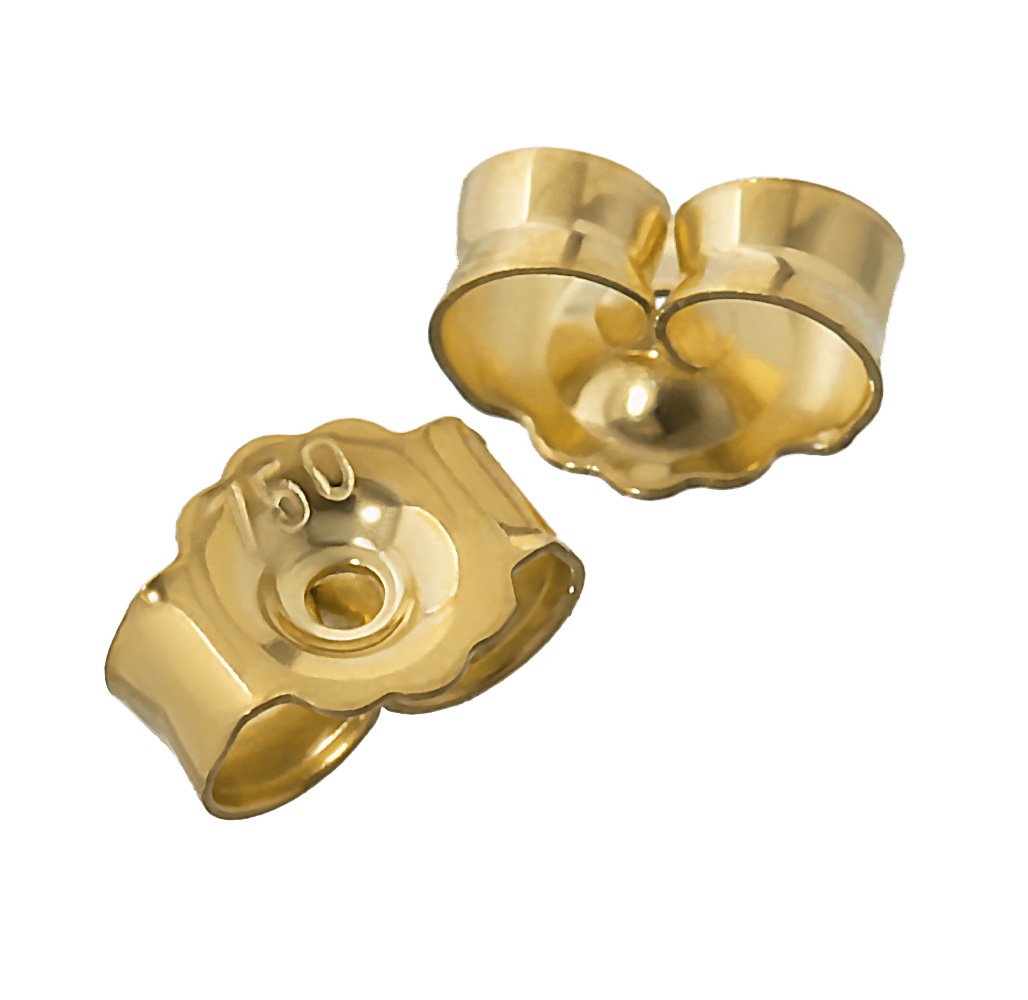 NKlaus 3 pairs gold 5,2mm studs for stud earrings earrings studs pousettes ear nut butterfly butterfly clasp hole: 0,8mm 4824