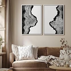MUDECOR Framed Canvas Print Wall Art Set Black and