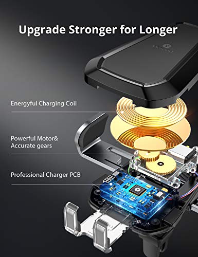 VICSEED Wireless Car Charger,10W Fast Charging, Wireless Charging Car Mount, Auto-Clamping Dashboard & Vent Phone Holder Compatible with iPhone Xs Max XR X 8 Plus, Samsung Galaxy S10+ S10 S9 Note 9