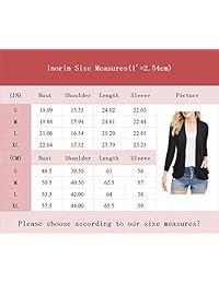 Inorin - Camisas de manga larga para mujer, ligeras, con muelles, de cardigan
