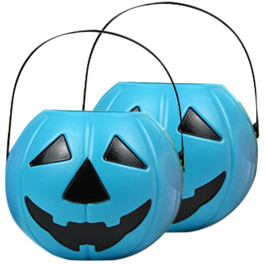 SAFIGLE Pumpkin Bucket 2pcs Halloween Buckets Pumpkin Pail Buckets for Trick or Treating Jack O Lantern s Halloween Baskets for Candy 2023 New for