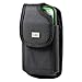 XXL Size Samsung Galaxy S6, S6 Edge, S5, HTC ONE M9,M8S, M8 Premium Vertical Nylon Belt Clip Holster Pouch Case Cover (Fits Phone with Otter Box Defender/LIFEPROOF/Extended Battery or Thick Case