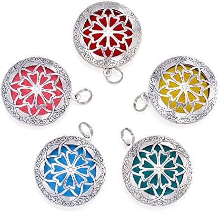 Silver Color Photo Locket Filigree Charm Pendant Pack of 5