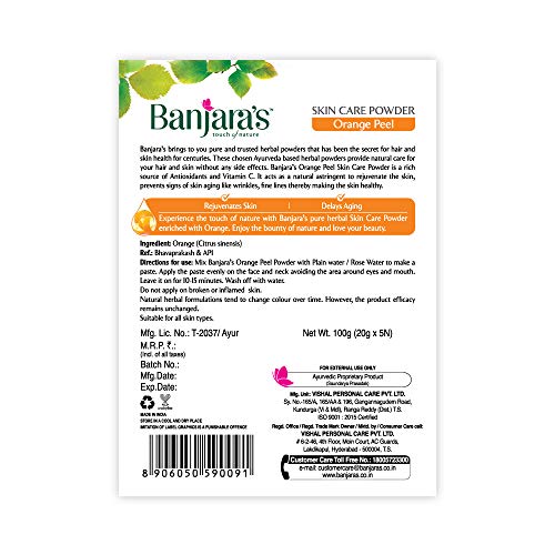 banjaras orange peel powder