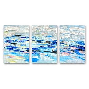 3 Panel Canvas Wall Art Abstract Color Pictures Home Wall Decorations for Bedroom Living Room Paintings Canvas Prints Framed - 16"x24" x 3 Panels