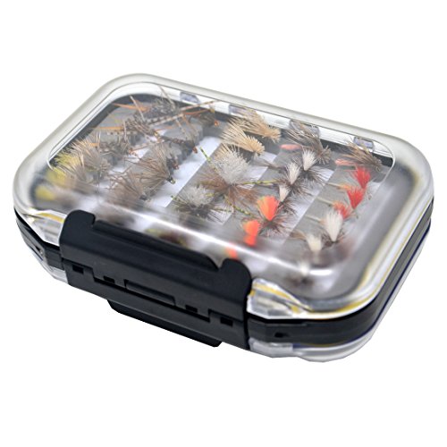 Waterproof Fly Fishing Box + Assorted Trout Flies – Double-Sided, Portable, With 15 Dry Fly Lures