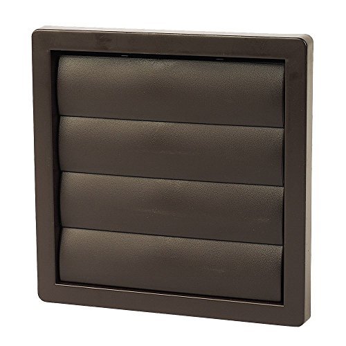 Manrose Quality 160MM X 160MM (6X6 INCH Approx) Overall Size Brown External Flap Vent - Gravity Action - Suitable for Openings up to 125 x 125mm