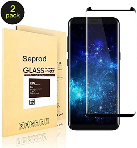 [2-Pack] Galaxy S8 plus Screen Protector,Seprod 3D Full Curved Edge Samsung S8 plus tempered glass [Black],HD Clear,Anti-Scratch, Glass Screen Protector for Samsung Galaxy S8 plus