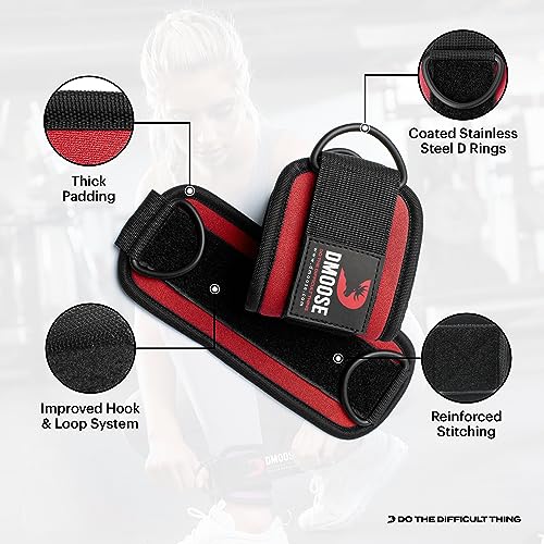 DMoose Ankle Strap for Cable Machines Gym & Workout Kickback Cuffs
