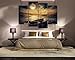 Cao Gen Decor Art-S48648 4 Panels Wall Art Waves Painting on Canvas Stretched and Framed Canvas Paintings Ready to Hang for Home Decorations Wall Decor …