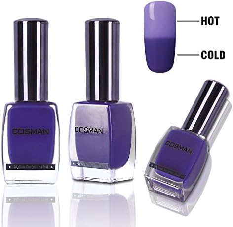 COSMAN Temperature Color Changing Nail Lacquer Varnish Thermal Color Change Nail Art Polish Quick Dry 60 Seconds 15ML 15022
