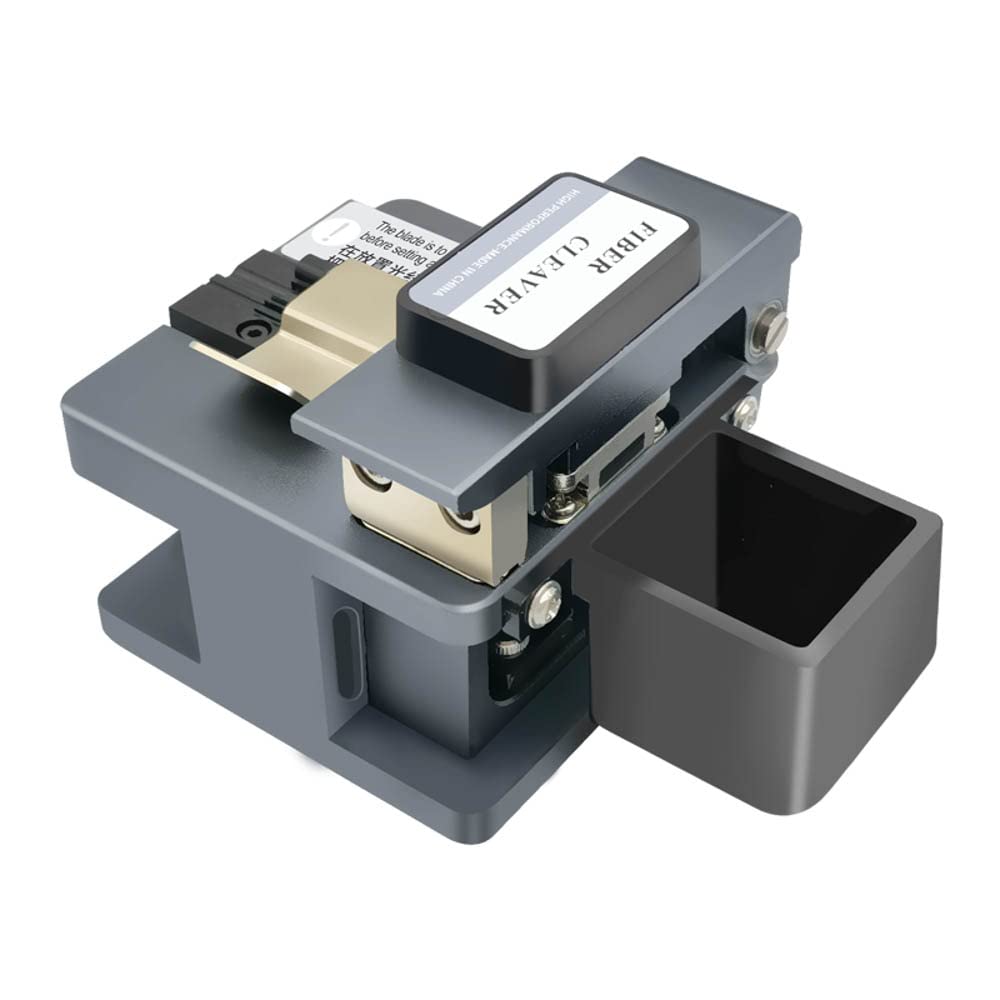 ALLGRIIT TM20 Fibre Cleaver Fibre Cutter with 3-in-1 Fibre Holder and Automatic Rebound Rail, High Precision LWL Cleaver with Broken Fibre Protection Design