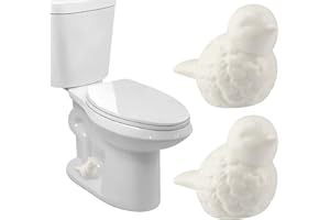 NOWHYX Ceramic Toilet Bolt Covers, 2 Pack Ceramic Cute Bird Toilet Bolt Caps Easy Installation Set for Bathroom Decor(COLOR:white)