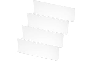 PATIKIL 4 Pack Shelf Dividers for Closet Organization, 15.8x1.6x4.8 Acrylic Closets Separator Kitchen Cabinet Shelves Under B