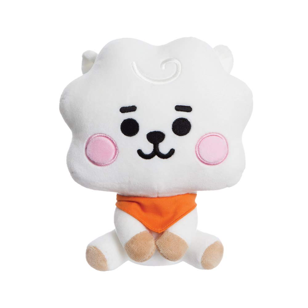 AURORA, 61367, BT21 Official Merchandise, Baby RJ Sitting Doll 8In, Soft Toy, White and Orange
