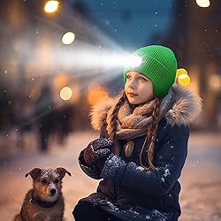 TOUCH TWO LED Beanie Hat with Light for Kids, USB