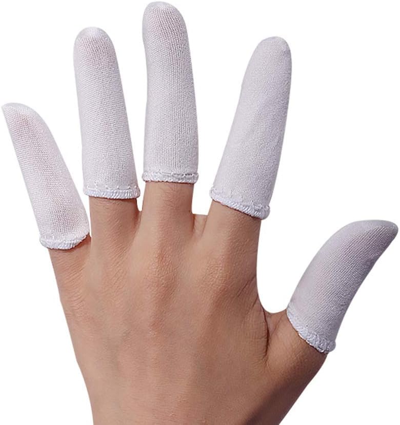 HEALIFTY 200Pcs Cotton Finger Cover Sweatproof Finger Tube Protector