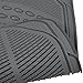 BDK 4pc Heavy Duty Front & Rear Rubber Floor Mats for Car SUV Van & Truck, All Weather Protection Universal Fit, Gray (MT654PLUS)