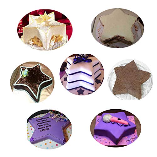 SET OF 4PIECE STAR SHAPE CAKE BAKING PANS BY EURO TINS 6" 8" 10" 12