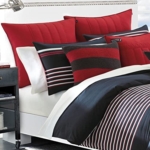 Nautica Queen Comforter Set, Cotton Reversible Bedding with Matching