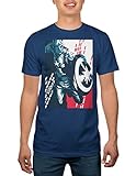 Captain America Retro Mens Blue T-shirt