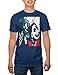 Captain America Retro Mens Blue T-shirt